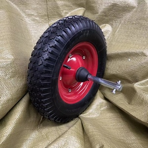 Llanta de acero de 16 pulgadas, <span class=keywords><strong>rueda</strong></span> de goma, <span class=keywords><strong>rueda</strong></span> de <span class=keywords><strong>carretilla</strong></span>, <span class=keywords><strong>eje</strong></span> sólido 4,00-8 - Product Image 1