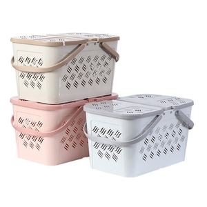 Scavato rettangolare di <span class=keywords><strong>plastica</strong></span> cestino di immagazzinaggio con la copertura lino cestino documento di office cassa Lavanderia cestino di vestiti giocattolo - Product Image 4