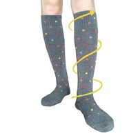 Chaussettes de compression tricotées respirantes à motif à pois, haute qualité, personnalisables, pour hommes et femmes, 15-20 mmHg, avec logo personnalisé, collection automne