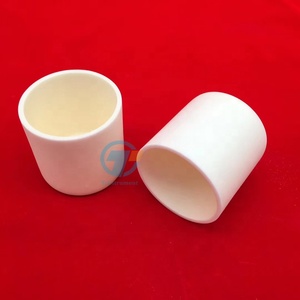Creuset en céramique d'alumine cylindrique 60x60mm pour équipement de chauffage de laboratoire - Product Image 1