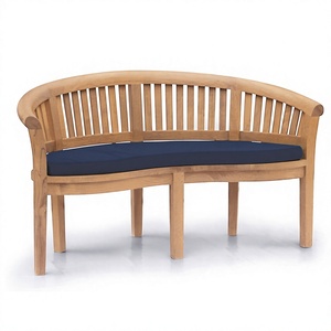 Bancas de Jardín Modernas de Madera Maciza para Uso en Parques, Muebles de Exterior - Product Image 1