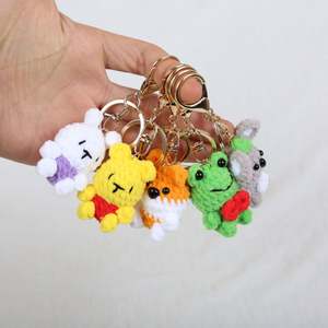 Porte-clés créatif en forme de petite abeille koala, fait à la main au crochet, en laine, adorable poupée de dessin animé, pendentif fini - Product Image 3