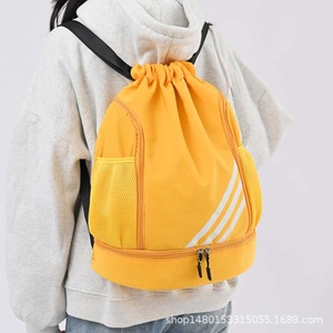 Unisex <b>Drawstring</b> <b>Backpack</b> 20-35L Mesh Side Pockets Zipper Compartment Gym Bag Waterproof Polyester Sport <b>Backpack</b> - Product Image 5