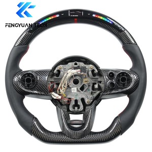 Volant de voiture personnalisé en cuir et fibre de carbone forgée pour <span class=keywords><strong>Mini</strong></span> Cooper <span class=keywords><strong>Jcw</strong></span> R50 <span class=keywords><strong>R52</strong></span> R53 R55 R56 R57 R60 R61 F55 F56 F57 F54 F60 - Product Image 5