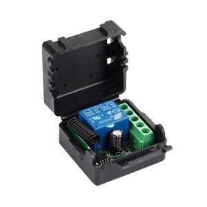 Kích thước nhỏ 1 kênh phổ không dây RF Receiver 433.92MHz cửa nhà để xe điện Cổng điều khiển từ xa kim loại xây dựng 50m - Product Image 2