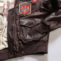Veste en cuir véritable G1 Bomber de haute qualité, épaisse, unisexe, col en agneau, vêtements décontractés en cuir de vache et coton
