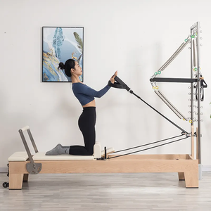 Retrainer de Pilates Profesional de Media Torre con Base de Madera de Arce Resistente, Trapezer de Entrenamiento para Estudio, Retrainer de Media Torre - Product Image 2