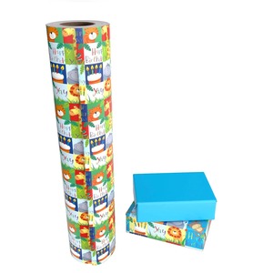 Custom Eco-Friendly Happy Birthday Animals <b>Pattern</b> Art <b>Paper</b> Roll 100GSM PE Coated Double-Sided Recyclable Packaging <b>Paper</b> - Product Image 1