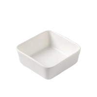 Bol carré en céramique blanc uni minimaliste, empilable, petit plat à condiments pour collations, fruits, vaisselle de restaurant