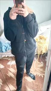 ชุดเสื้อแจ็คเก็ตตัวสั้นมีฮู้ดแขนยาวสีพื้นผ้ากำมะหยี่หนาสไตล์ฤดูหนาว M-4XL + กางเกงกีฬาเซ็ตกีฬาและสันทนาการ - Product Image 6