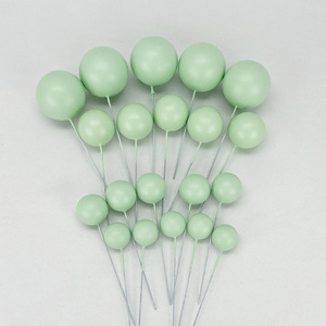 Paquete de 20 Piezas, 5 Tamaños, Bolas Decorativas de Espuma para Pasteles, con Palillos, para Cumpleaños y Bodas, Adornos No Comestibles para Pasteles - Product Image 3