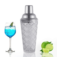 Shaker à cocktail personnalisé en acier inoxydable et verre cristal, nouveau design, écologique, 400 ml, vente en gros par Creation Factory