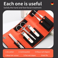 Ensemble de coupe-ongles professionnel HONGSTARS en acier inoxydable, 6 pièces, avec outils de réparation des ongles faciles à utiliser, étui de voyage luxueux