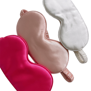 Masker Mata sutra murbei dua lapisan 3D desain rajut berongga pendamping tidur perjalanan malam mengurangi kelelahan mata untuk pria - Product Image 3