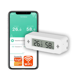 TY-TH01Pro Tuya WiFi เซ็นเซอร์วัดอุณหภูมิและความชื้นอัจฉริยะ ใช้พลังงานจากแบตเตอรี่ ZigBee ระบบรักษาความปลอดภัยบ้านอัจฉริยะ ทำงานร่วมกับ Alexa - Product Image 1