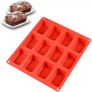 Moule en silicone alimentaire personnalisé à 12 cavités, antiadhésif, rectangulaire, pour savon, gâteau, mousse, chocolat - Product Image 3