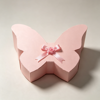 Boîtes cadeaux rigides écologiques haut de gamme en gros, forme cœur, design papillon, matériaux recyclés, impression quadricolore, logo personnalisé