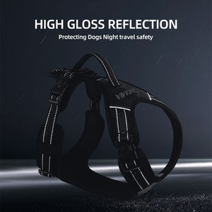 Harnais Premium Oxford Respirant Anti-Traction pour Chien, Réfléchissant, Anti-Éclatement, avec Accents en Cuir, Ailes de Protection des Poils, Poignée Confortable, Forgé - Product Image 5