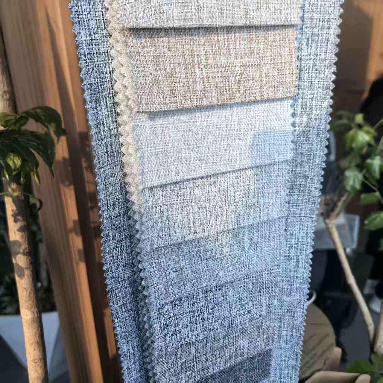 Factory 100GSM 100% Polyester Woven Plain Faux Linen Look Furniture Fabric Anti-Pill Tear-Resistant 12 Colors Custom Sofa Pillow