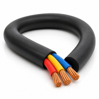 Kabel Distribusi Daya Industri Tembaga YJY 3 Inti 25mm2 35mm2 Berisolasi XLPE Selubung PE 0.6/1kV OEM ODM