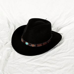 Wholesale 2024 New Arrival Western Cowboy <b>Hats</b> <b>for</b> Women European American Style Wood Beads Jewelry Belt Parties Travel Casual - Product Image 6