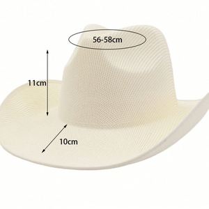 Wholesale New Arrival Blank Stiff Paper Straw Cowboy <b>Hat</b> - Product Image 2