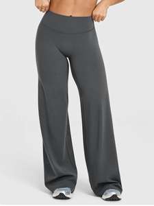 Workout Straight Leggings Bottoms Wide Leg Pants High Waist Buttery Eddiy Gym Yoga Pants <b>for</b> <b>Women</b> - Product Image 2