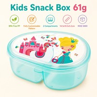 Meilleure vente Logo personnalisé Contenant à collation sans BPA Boîte à bento à compartiment unique avec couvercle en plastique pour le stockage du déjeuner en toute sécurité
