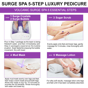 Pédicure professionnelle Deluxe exfoliant pied Peel gommage pied masque Massage Lotion volcan Surge <span class=keywords><strong>Spa</strong></span> pédicure Kit 5 en 1 - Product Image 2