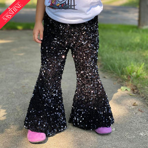 Vendita a caldo <span class=keywords><strong>pantaloni</strong></span> a zampa di zecchino per bambini multicolori con <span class=keywords><strong>paillettes</strong></span> per <span class=keywords><strong>bambina</strong></span> autunnale <span class=keywords><strong>pantaloni</strong></span> scintillanti a zampa - Product Image 3