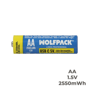 Batteria al Litio Ricaricabile "AA" 1.5V USB-C (4 Unità) - Product Image 2