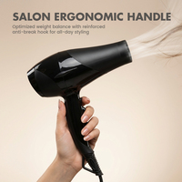 Sèche-cheveux haute vitesse PRITECH, 3 températures, 2 vitesses, fonction air froid, brosse soufflante, filtre amovible, outil de coiffage