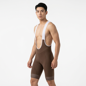 Cuissard de cyclisme moulant pour homme marron en Spandex et Nylon, respirant, à séchage rapide et anti-humidité - Product Image 4