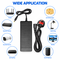 Adaptateur secteur de bureau 24V 8A 192W avec prise UK, personnalisable ODM/OEM, approuvé FCC, conforme RoHS, protection contre les surintensités, fiable