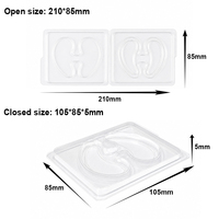 Boîte d'emballage transparente en PET pour masques oculaires, plateau blister pour cosmétiques, protection des patchs oculaires, étui professionnel pour fournitures médicales et esthétiques