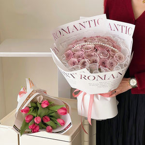 Papel de Regalo al por Mayor, Estilo Simple, con Estampado Floral, Impermeable, con Recubrimiento de PE, para Envolver Ramos de Flores - Product Image 6