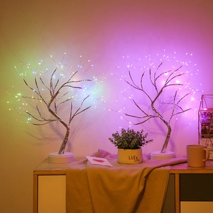Bonsai Lampu Pohon 108 LED 4 Warna, Lampu Pohon Perak Berkilau Baterai Cabang Perak dan Dioperasikan USB - Product Image 2