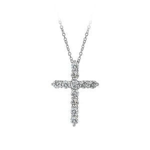 Commercio all'ingrosso 925 Sterling Silver placcato oro delicato gioielli di moda <span class=keywords><strong>Anastasia</strong></span> 65 collana croce donna - Product Image 1