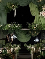 Décoration de fête de mariage, toile de fond en tissu polyester