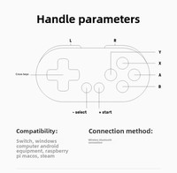 8Bitdo Zero2 pengontrol Bluetooth nirkabel Mini untuk Nintendo Switch Gamepad untuk PC/IOS/Android Joystick game nirkabel