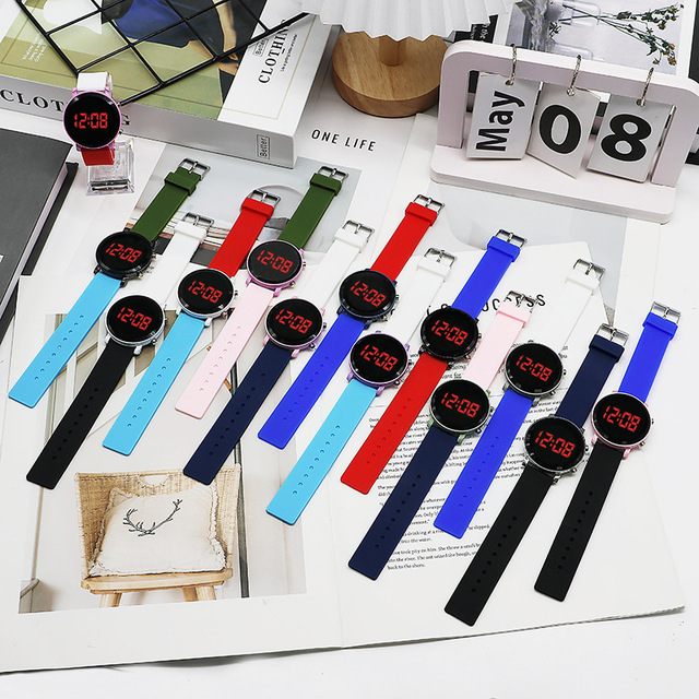 2024 Sports Kids Watches Women Men Boys Girls Luxury Colorful LED Digital Watch Silicone Strap Child Watch