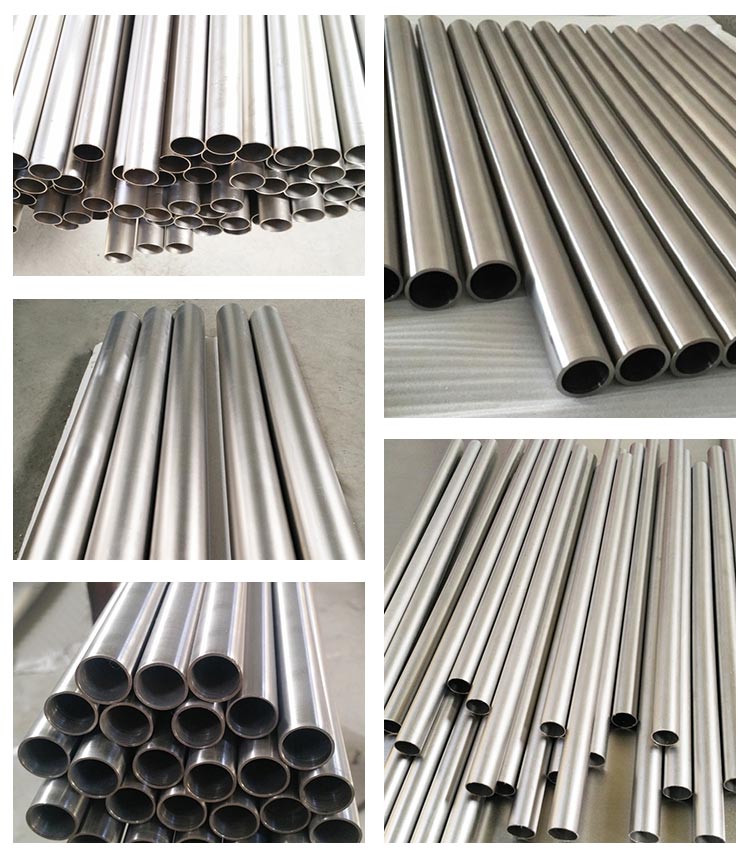 ASTM B338  3.5 inch 4 inch GR1 GR2 GR5 GR7 GR9 TA1 TA2 TA7 TA9  Seamless Titanium Alloy Exhaust Pipe Tube