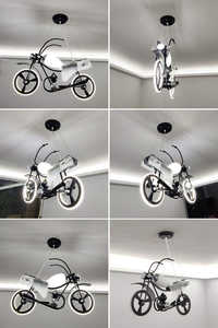 Hot Sale Children's Modern LED Bicycle Chandelier Personalized Style Boy Girl Bedroom <b>Cheap</b> Kids Pendants <b>Light</b> - Product Image 3