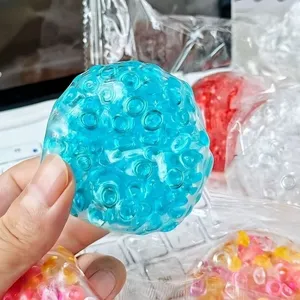 Plush Latex Squishy Balls Ice <b>Beads</b> Squeeze Toy Super Soft Mochi Fidget Slow Rebound Anxiety Relaxation Unisex Gift - Product Image 4