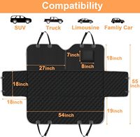 Tapis de hamac de voiture imperméable personnalisé pour animaux de compagnie couverture de coffre confortable fond dur anti-rayures toutes saisons universel Fit animaux hamac de voiture