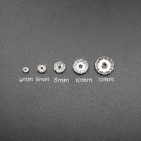Manik-manik Kristal Kaca Rondelle Bulat 4mm 6mm 8mm 10mm untuk Spacer