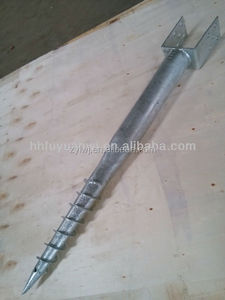 Pila de tornillo de tierra galvanizada utilizada para casa de madera, anclaje de tierra expansible, gran oferta