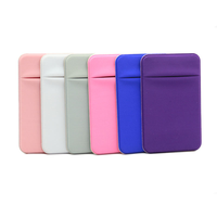 Porte-cartes de téléphone portable, fabrication en usine, moderne, multicolore, avec bande extensible, logo personnalisable, porte-cartes de crédit