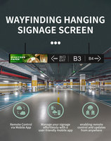 Pour COSUN double face LCD boîte à lumière intérieur magasin de détail publicité suspendu numérique affiche ascenseur orientation Animation graphiques