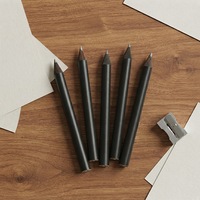 Crayons de golf courts en bois noir avec logo personnalisé, mini-crayons de poche, ensemble de crayons promotionnels pour mariage, enquête, hôtel, articles de toilette
